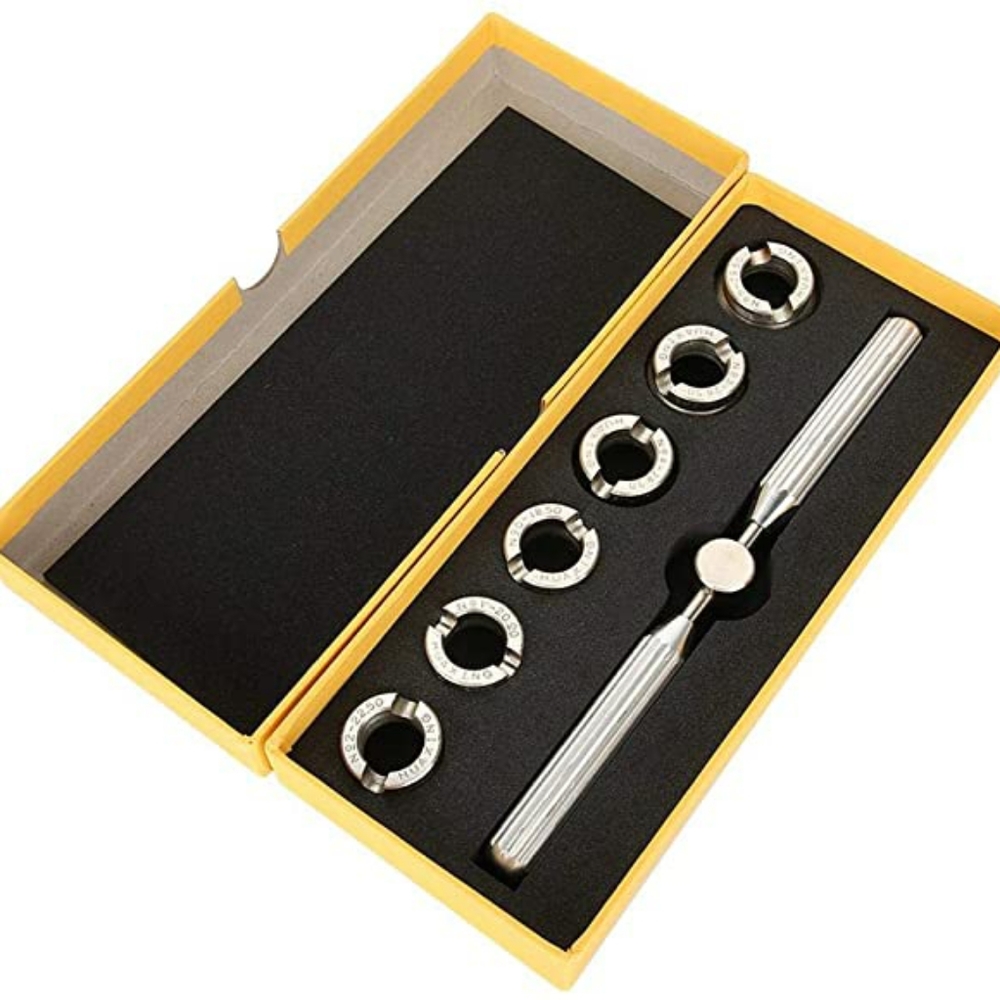 Alucy Watch Back Case Cover Opener with Storage Box, Watch Adjustable Opener -